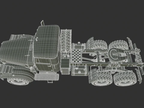 Kraz 255 Truck Tractor 3D Model