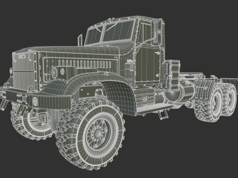 Kraz 255 Truck Tractor 3D Model