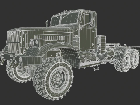 Kraz 255 Truck Tractor 3D Model