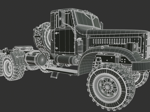 Kraz 255 Truck Tractor 3D Model