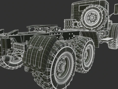Kraz 255 Truck Tractor 3D Model