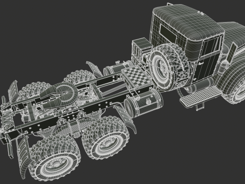 Kraz 255 Truck Tractor 3D Model