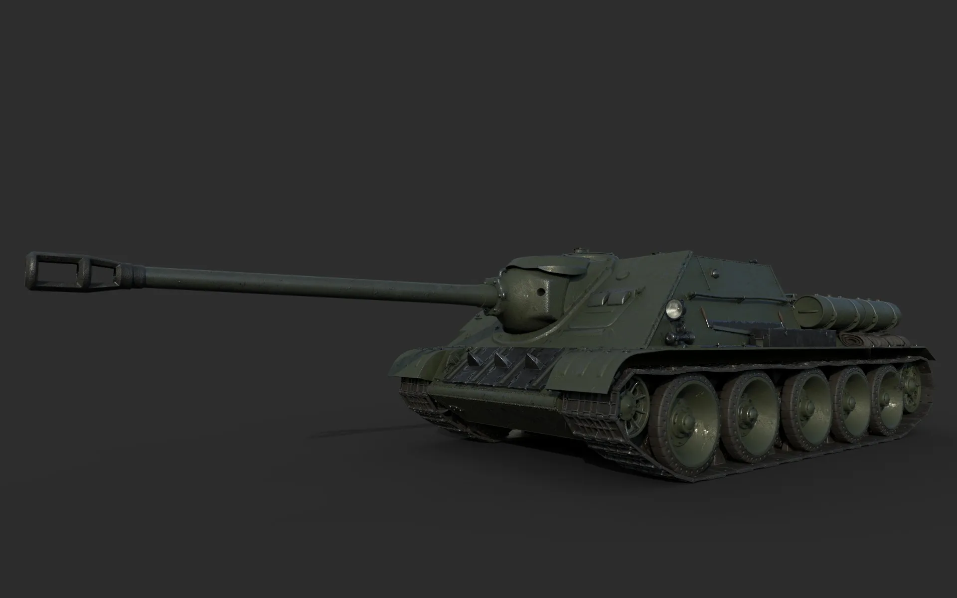 Su 122P 3D Model .c4d .max .obj .3ds .fbx .stl .blend 