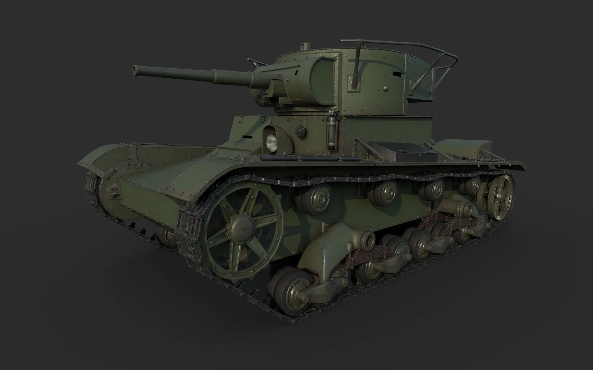 T-26PT 1933 3D Model .c4d .max .obj .3ds .fbx .stl .blend 