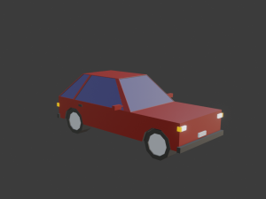 hatchback all colors low-poly Modello 3D