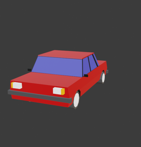 zhiguli red low-poly 3D 模型 .c4d .max .obj .3ds .fbx .stl .blend