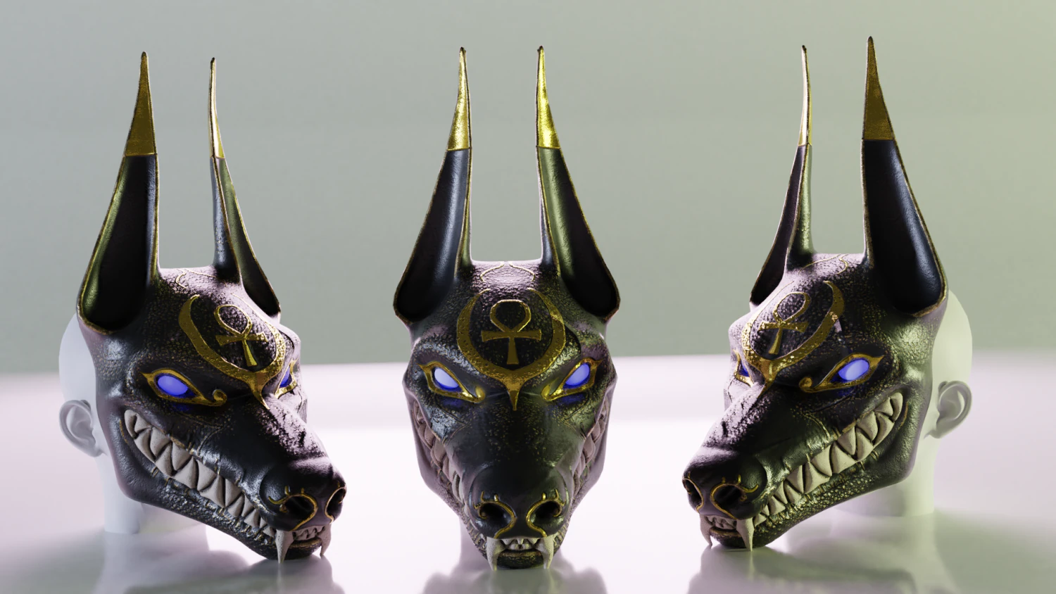 anubis mask 3D Model .c4d .max .obj .3ds .fbx .stl .blend 