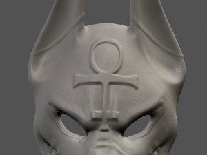 stl anubis mask for print low-poly model and textures included Modèle 3D