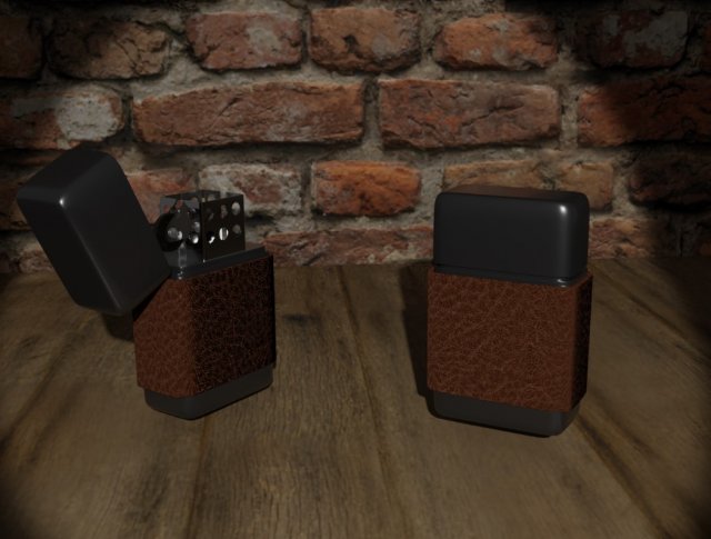 black lighter Model 3D .c4d .max .obj .3ds .fbx .stl .blend 