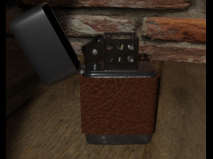 black lighter Model 3D