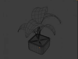 plant in a pot 3D Model