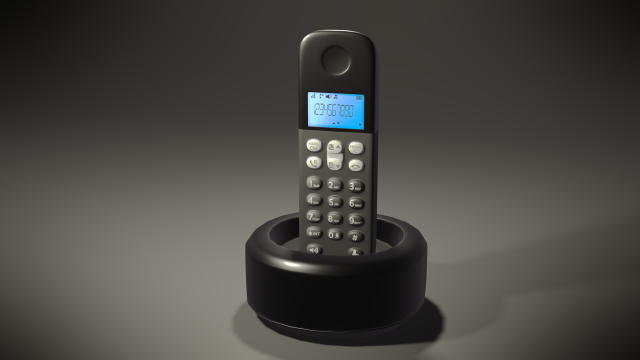 wireless phone 3D Modell .c4d .max .obj .3ds .fbx .stl .blend