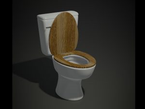 classic porcelain toilet 3D 模型