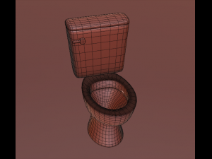 classic porcelain toilet 3D 模型
