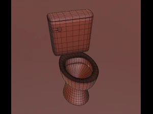 classic porcelain toilet 3D Model