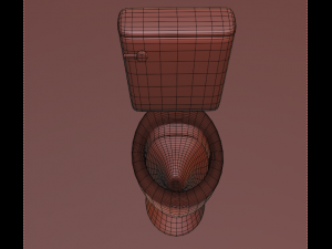 classic porcelain toilet 3D 模型