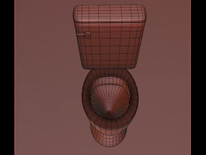 classic porcelain toilet 3D Model