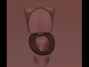 classic porcelain toilet 3D 模型