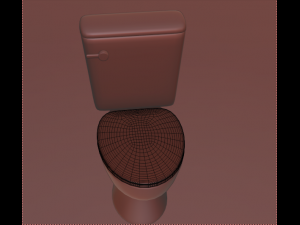 classic porcelain toilet 3D 模型