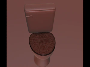 classic porcelain toilet 3D Model