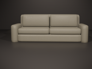 white sofa with leather texture 3Dモデル