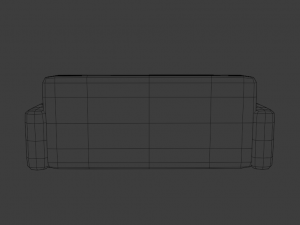 white sofa with leather texture 3Dモデル