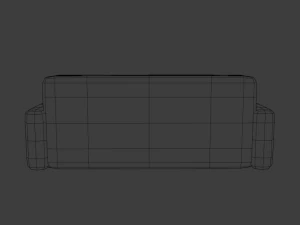 divano bianco con texture in pelle Modello 3D