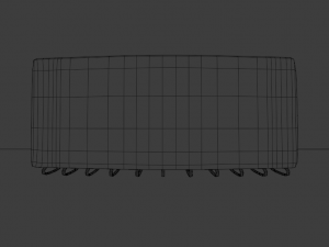 black and white lowpoly sofa 3D-Modell