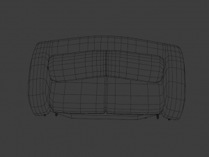 black and white lowpoly sofa 3D-Modell