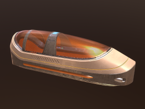 sci fi escape pod low-poly 3D 模型