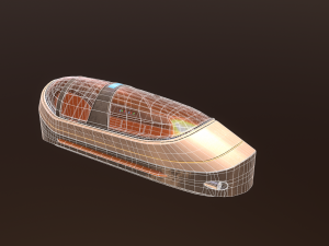 sci fi escape pod low-poly 3D Model