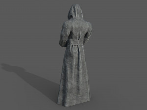 hooded statue Model 3D