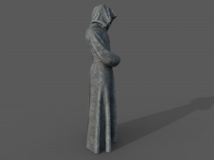 hooded statue Model 3D