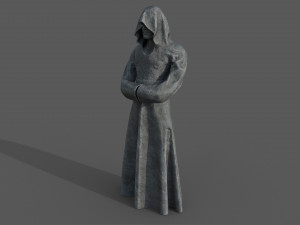 hooded statue Model 3D