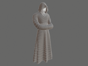 hooded statue Model 3D