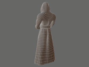 hooded statue Model 3D