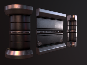 sci fi walls low-poly 3D Модель