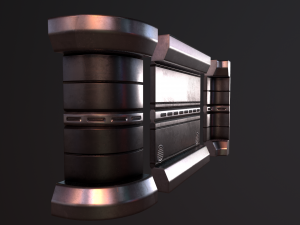sci fi walls low-poly 3D Модель