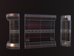 sci fi walls low-poly 3D Модель