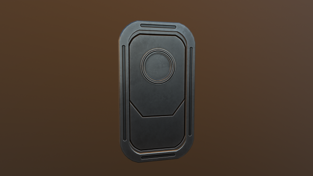 sci fi door low-poly Modello 3D .c4d .max .obj .3ds .fbx .stl .blend 