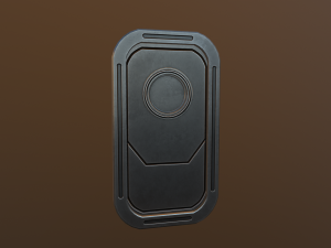 sci fi door low-poly 3D Model