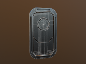 sci fi door low-poly Modello 3D
