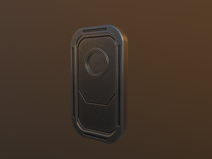 sci fi door low-poly Modello 3D