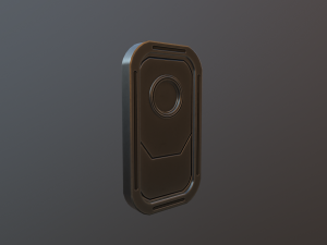 sci fi door low-poly Modello 3D