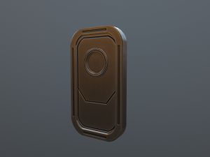 sci fi door low-poly Modello 3D
