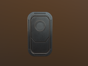 sci fi door low-poly Modello 3D
