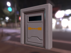 sci fi door low-poly Modèle 3D