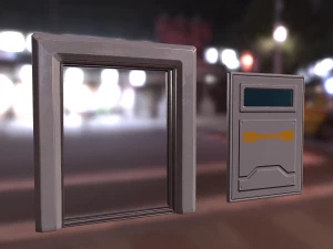 sci fi door low-poly 3D Model