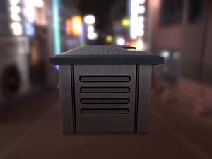 sci fi desk low-poly Modelo 3D