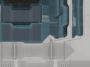 sci fi desk low-poly Modelo 3D